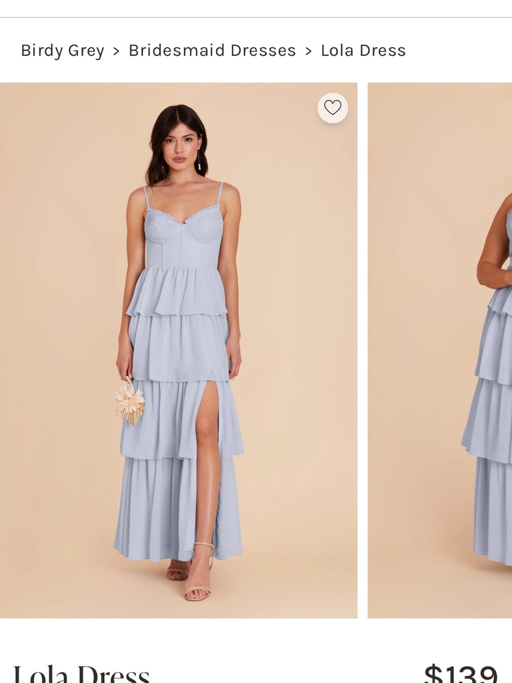 Birdy Grey Lola Dress in Light Blue - Tiered High-Low Bridesmaid Gown